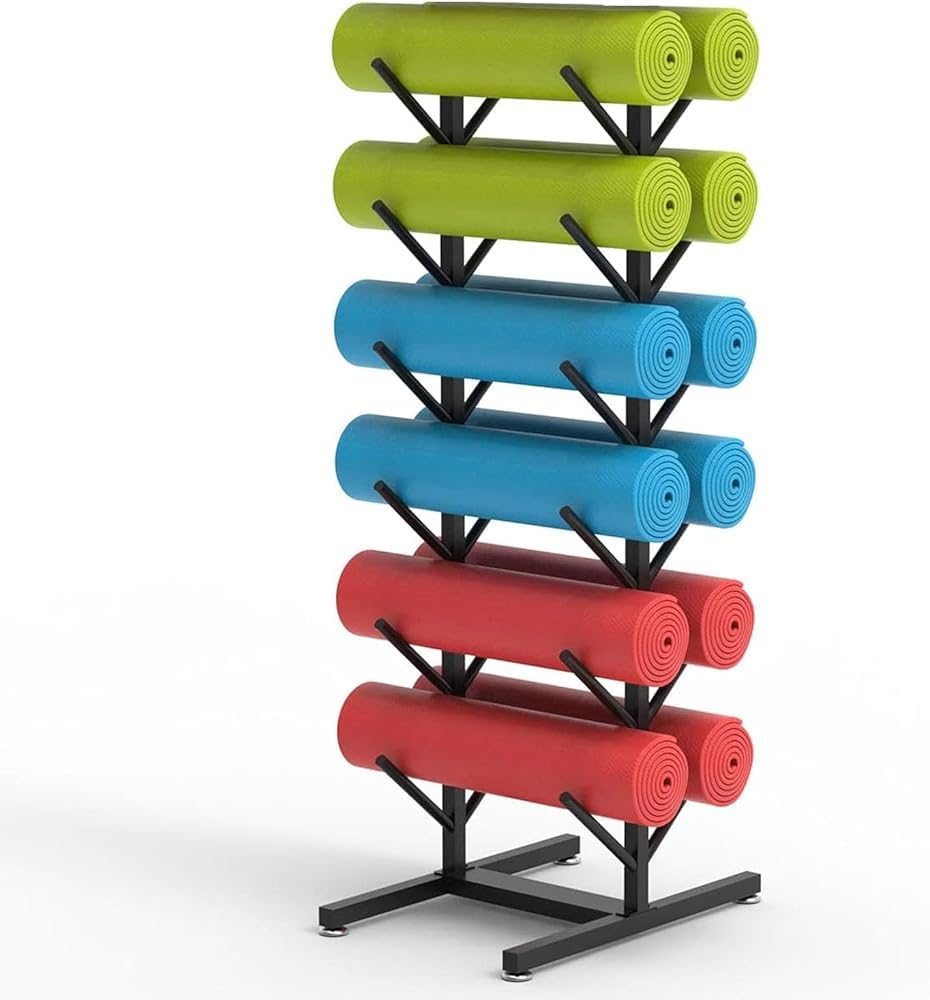 Organiseur de tapis de yoga double face grand format pour clubs de sport et studios de fitness