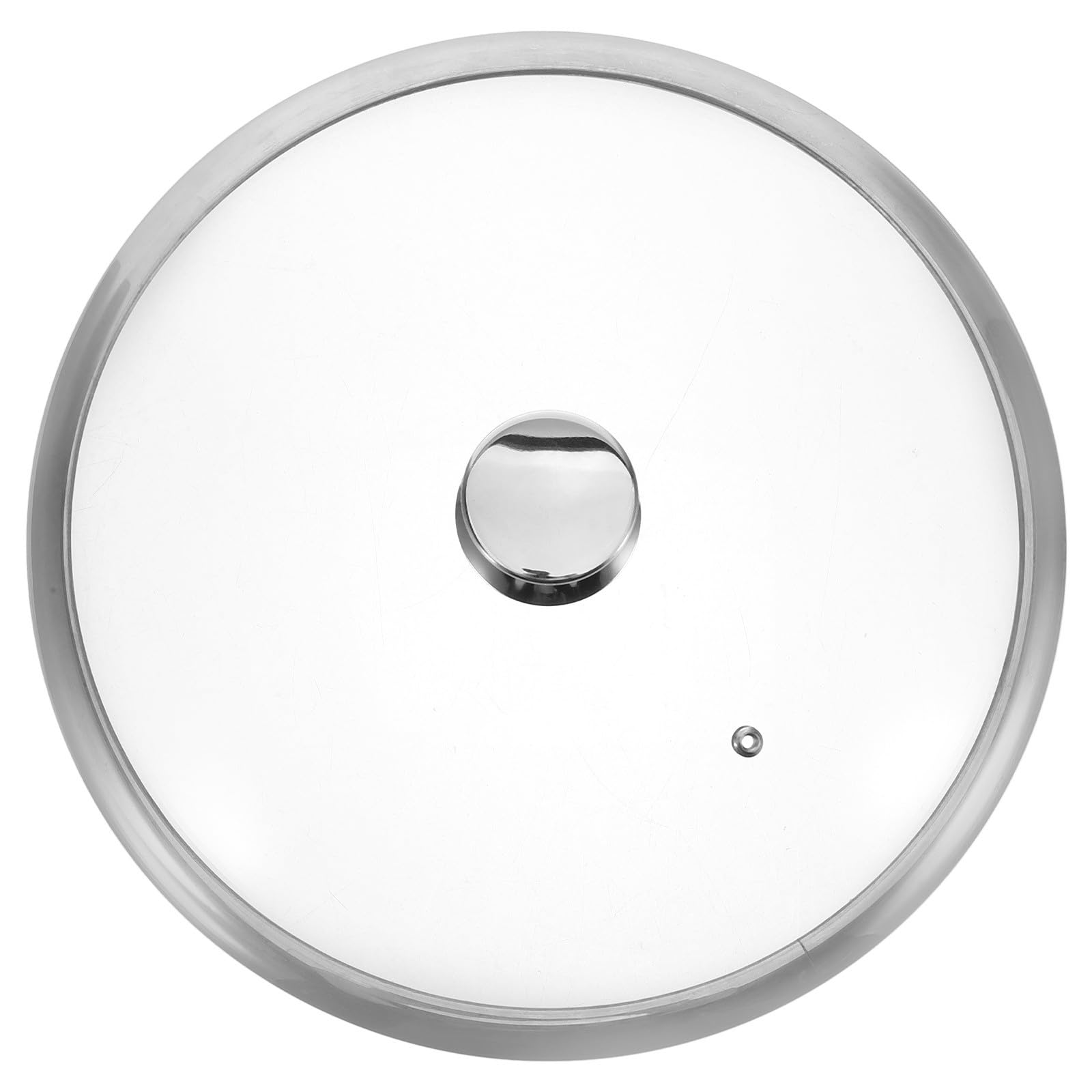 Tapa de sartén y olla de acero inoxidable de 34 cm con borde lijado engrosado, diseño funcional para cocina y olla de sopa
