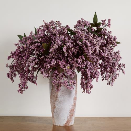 3 Pcs Artificial Dusty Plum Berry Stem 42 Inch Faux Flowers Picks Branches