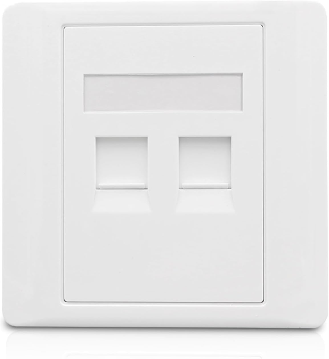 Shielded CAT6 RJ45 LAN Pass-Thru Wall Socket Panel with Cable TV