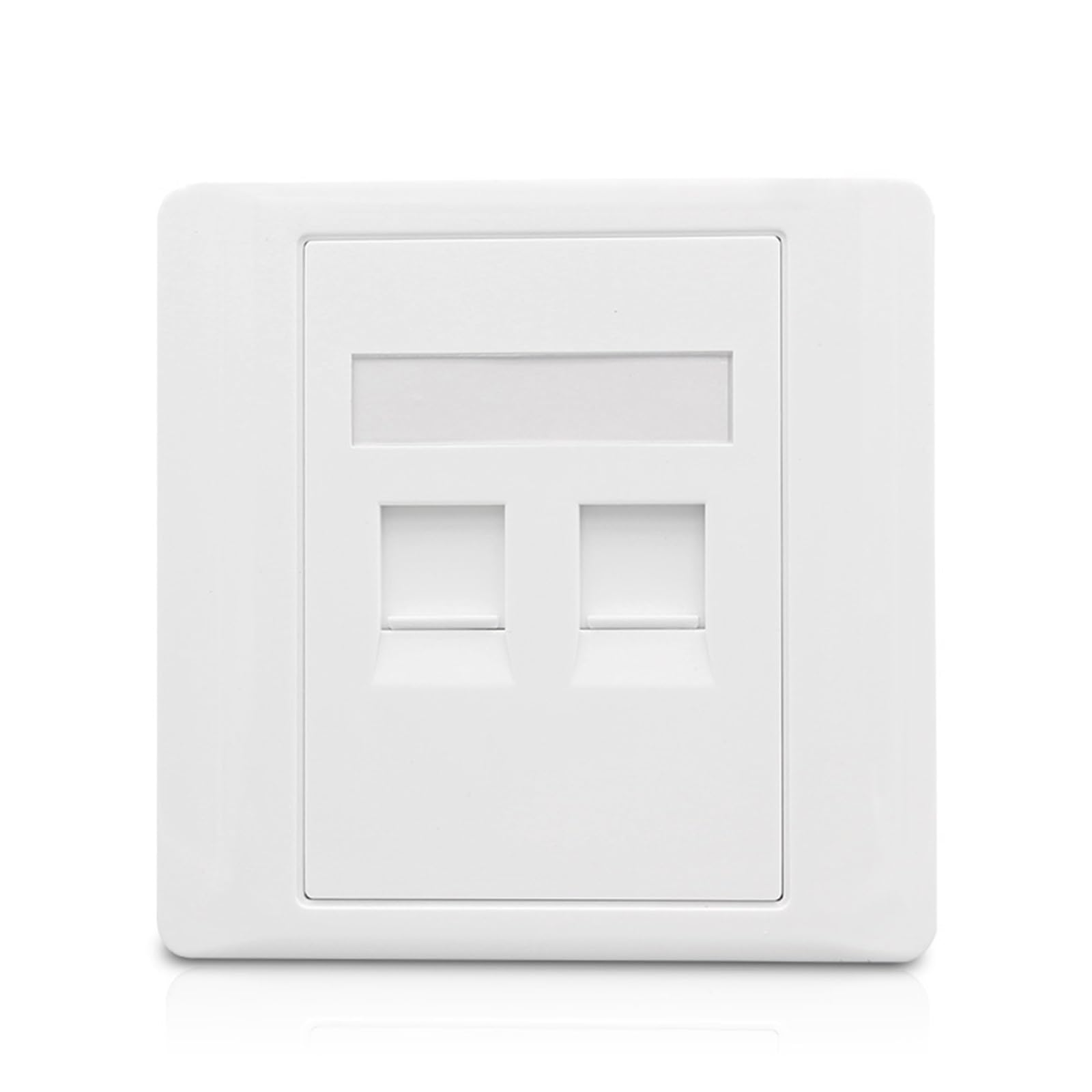 Pannello a parete con connettore LAN RJ45 CAT 6 con 2 porte schermate, spina e presa CAT6(86x86mm)