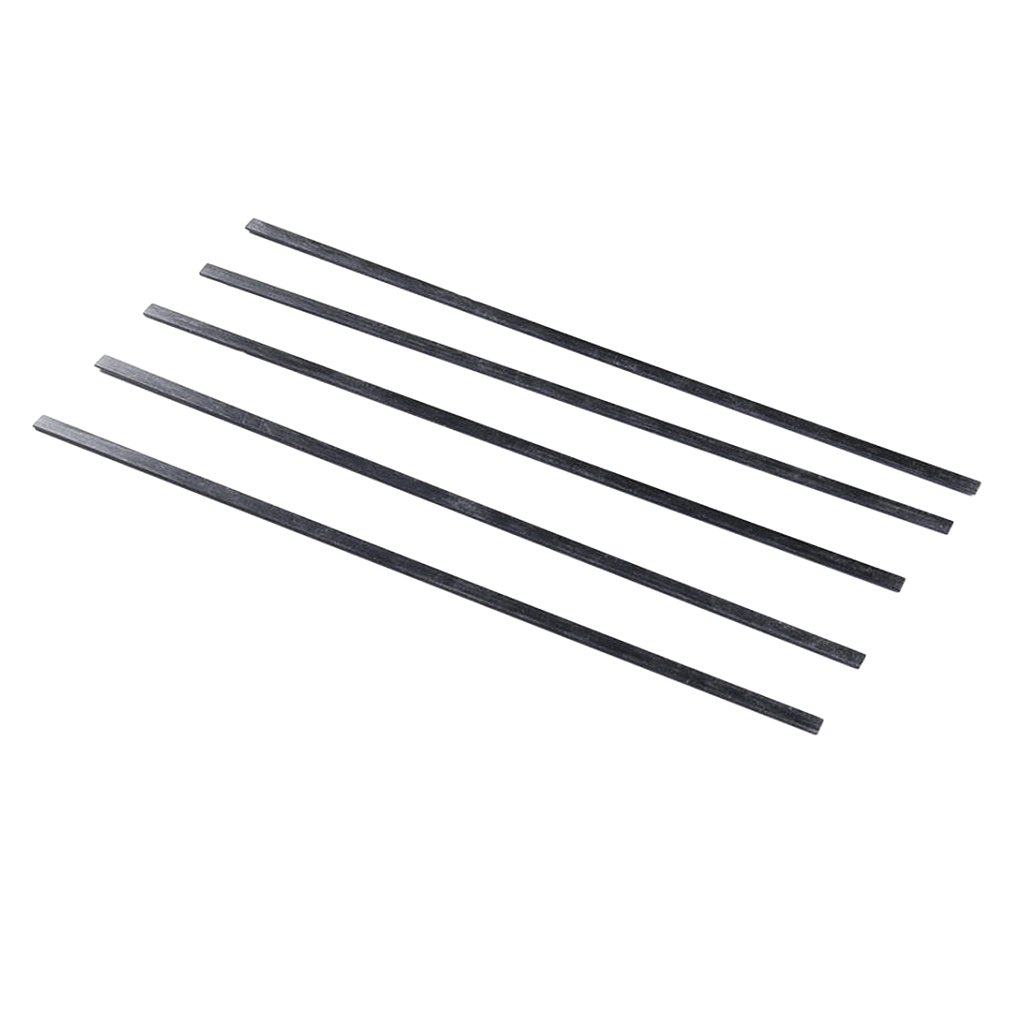 10 strisce in fibra di carbonio - Barre piatte leggere for progetti fai da te, lunghezze 200 mm, 400 mm e 500 mm(1 x 5 x 200mm)