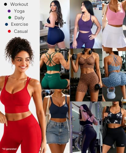 Image of BRXL Sports Bras for Women Crisscross Back Workout Gym Sport Bra