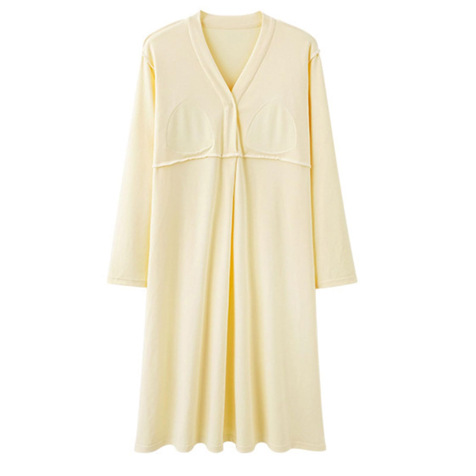 Abito da notte per maternità vestibilità ampia Camicia da notte liscia per allattamento con reggiseno integrato Vestiti per l'allattamento al seno per la gravidanza Camicia da notte morbida