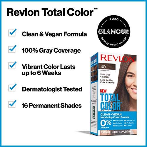 Revlon Total Color Permanent Hair Color, Clean And Vegan, 100% Gray Coverage Hair Dye, 70 Dark Natural Blonde, 10.2 Oz (Pack Of 3) #TOP2