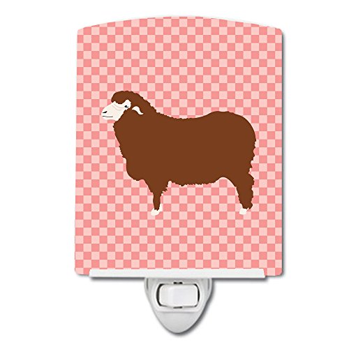 Lámpara de noche cerámica Cerdito Merino Rosa 6x4x3