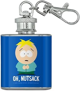 South Park Butters Oh Nutsack Stainless Steel 1oz Mini Flask Key Chain