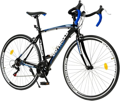 Outroad 14-21Speed 700C Aluminum Bike with V Brakes, Blue
