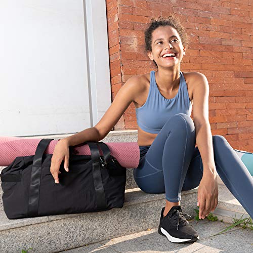 Weekender Bag, BAGSMART Travel Duffle Bag Carry On Bag Large Overnight Bag for Women, Black