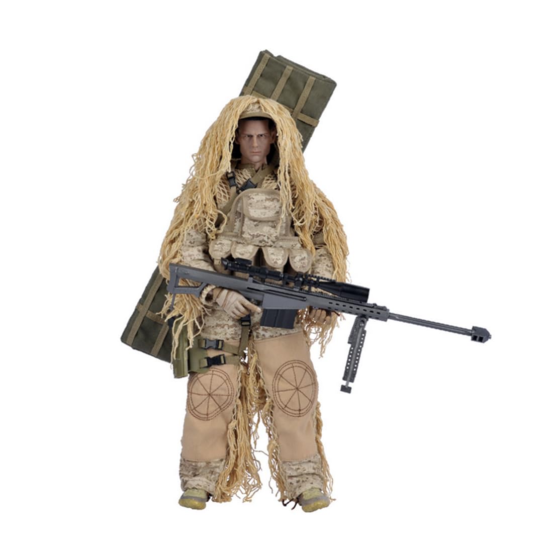 Bewegliche Soldaten Figur, 1/6 Maßstab Vintage Militär Bewegliche Special Forces Soldatenfigur mit Zubehör, Sammelfigur für Teenager und Enthusiasten (Scharfschütze)