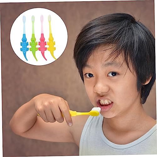 ERINGOGO 8stücke Teiliges Kinderzahnbürsten Ultrasoften Cartoon-borsten Ergonomisch Langlebig Aus Material Zart Zur Mundpflege Für Jungen Und Mädchen Von Jahren Farblich Sortiert – Bild 7