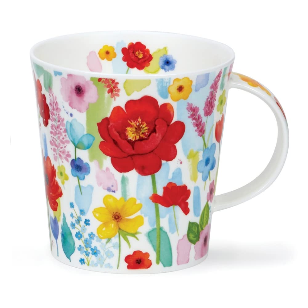 Dunoon Cairngorm 0.48 Litre Mug Floral Burst (Red), 0.48 liters