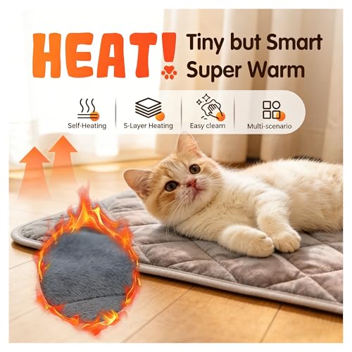 Coussins chauffants lavables pour animaux marron taille M - 3