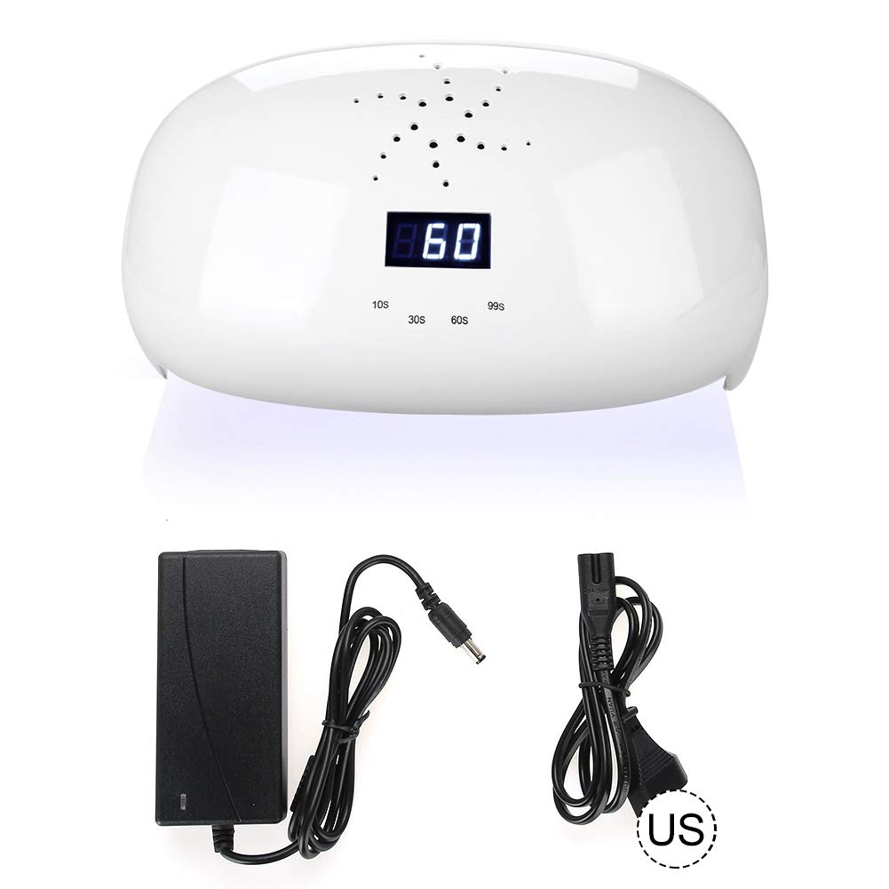 Lazyspace UV LED Nail Lamp Nail Dryer with Top and Base Coat Gel Nail Polish Kit, 78W Nail Dryer with LCD Screen/4 Timer Setting/Auto Sensor Gel Nail Lamp Nail DIY Tools for Beginners Gift