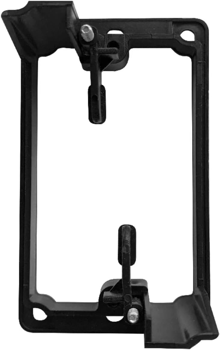1 Gang Low Voltage Mounting Bracket for Passing Though Telephone Wires, Network Cables, HDMI, Coaxial, Speaker Cables, TVCable, Pack of 12, Black, 24 Screws and Cutting Template Included