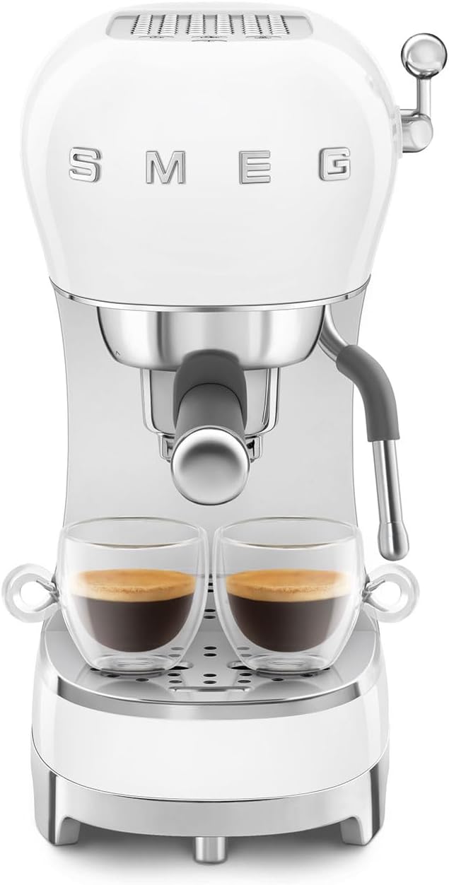 SMEG ECF02WHEU Macchina da caffè manuale Espresso Machine, Plastic, White 6 51+LgUZv8vL. AC SL1300