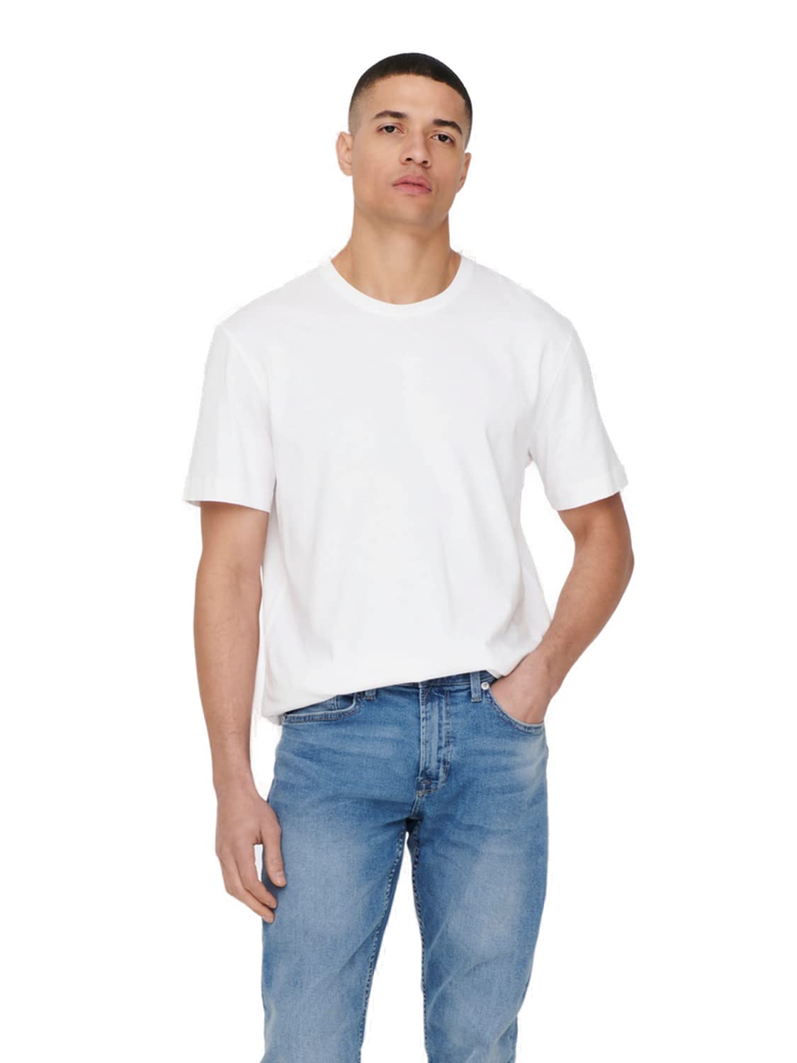 ONLY & SONS Onsmax Life Men's Crew Neck T-Shirt Regular Fit XS S M L XL XXL