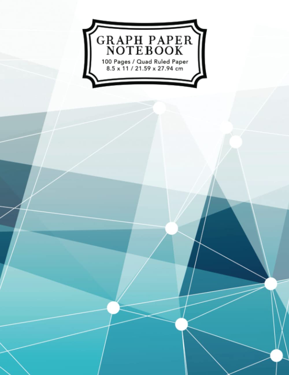 Graph Paper Notebook: Blue Abstract Lines | Grid Paper Composition Notebook, Graphing Paper, Quad Ruled: 1 (Math and Science Notebooks)
