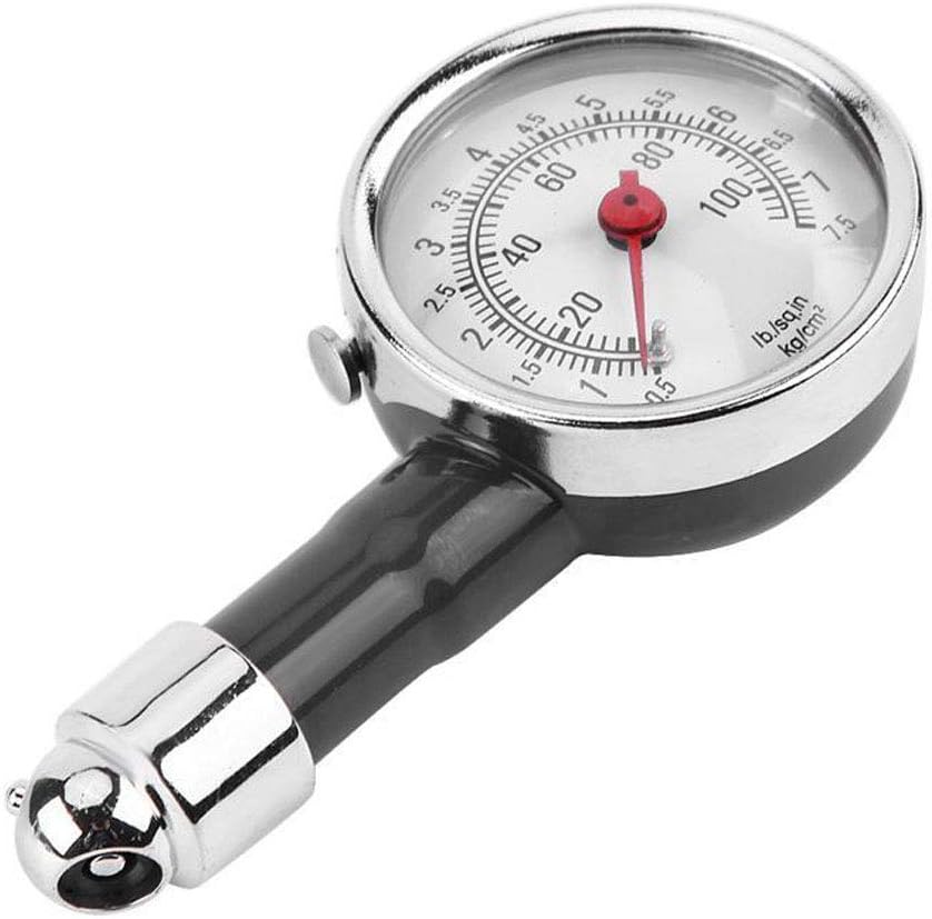 Aravt Vehicle Tester Tyre Air Gauges, Auto Car Tyre Pressure Gauge 100PSI Analog Meter Tire Pressure Gauge