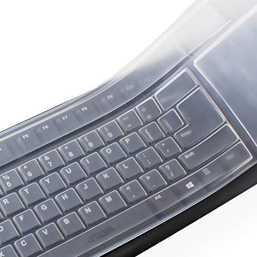 Mecion クリア デスクトップ PC コンピューター キーボードカバー スキン シリコン 防水 防塵 キーボード スキンプロテクター カバー