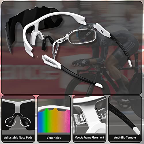ROCKNIGHT Sport Cycling Sunglasses for Women Polarized UV Protection Pink Mirrored Sunglasses Outdoor Trendy Medium Head - Image 3