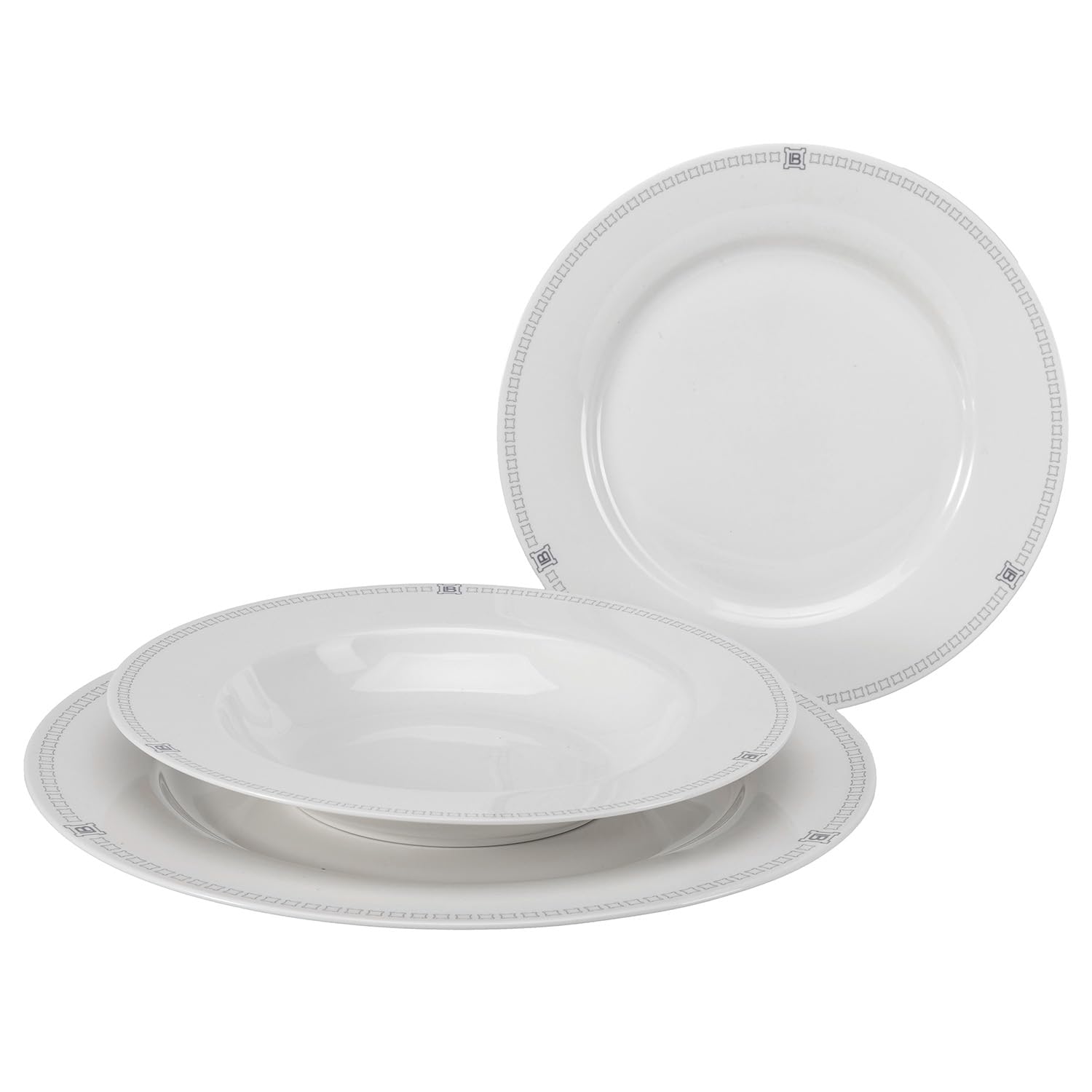 Set Di 18 Piatti Laura Biagiotti In Porcellana Elegante - Microonde E Lavastoviglie - Foto 9