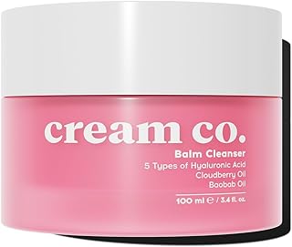 Cream Co. Yağ Bazlı Balm Yüz Makyaj Temizleyici, Aydınlatıcı Nemlendirici, Hyaluronik Asit, 100 ML
