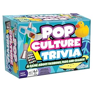 Outset Media Pop Culture Trivia Game – Party Game – Family Game – Travel Game – Fun and Easy to Play – 1200 Trivia Questions – for 2 or More Players – Ages 12+