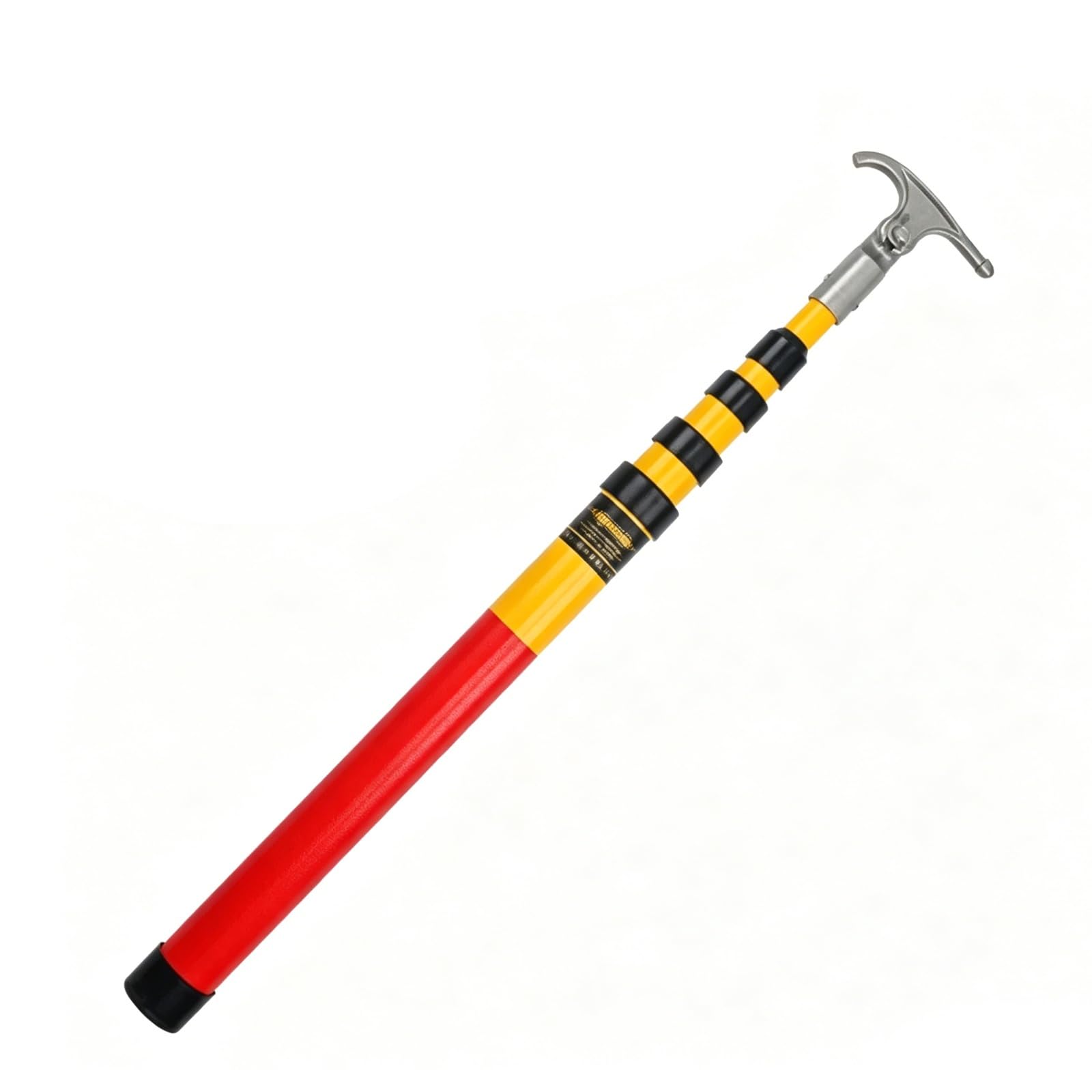Telescopic Hot Stick, 10-220kV Rated High Voltage Insulated Rescue Hook, for Emergency Care/Power Station/Lineman/Factory/Field Electrical Safety(23ft/276"/7m)