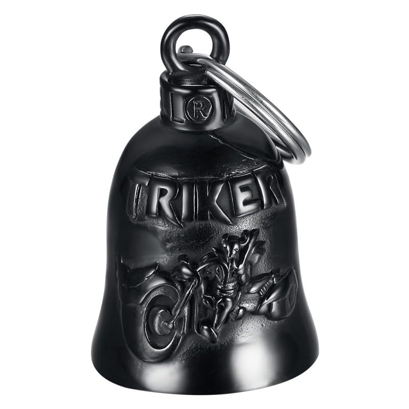 MOCY BELL - Clochette Moto TRIKER Guardian Gremlin Mocy Bell Acier Inoxydable Noir