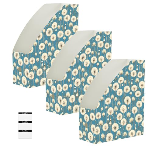 Chemises de rangement pour documents et papiers au motif pissenlit blanc style victorien
