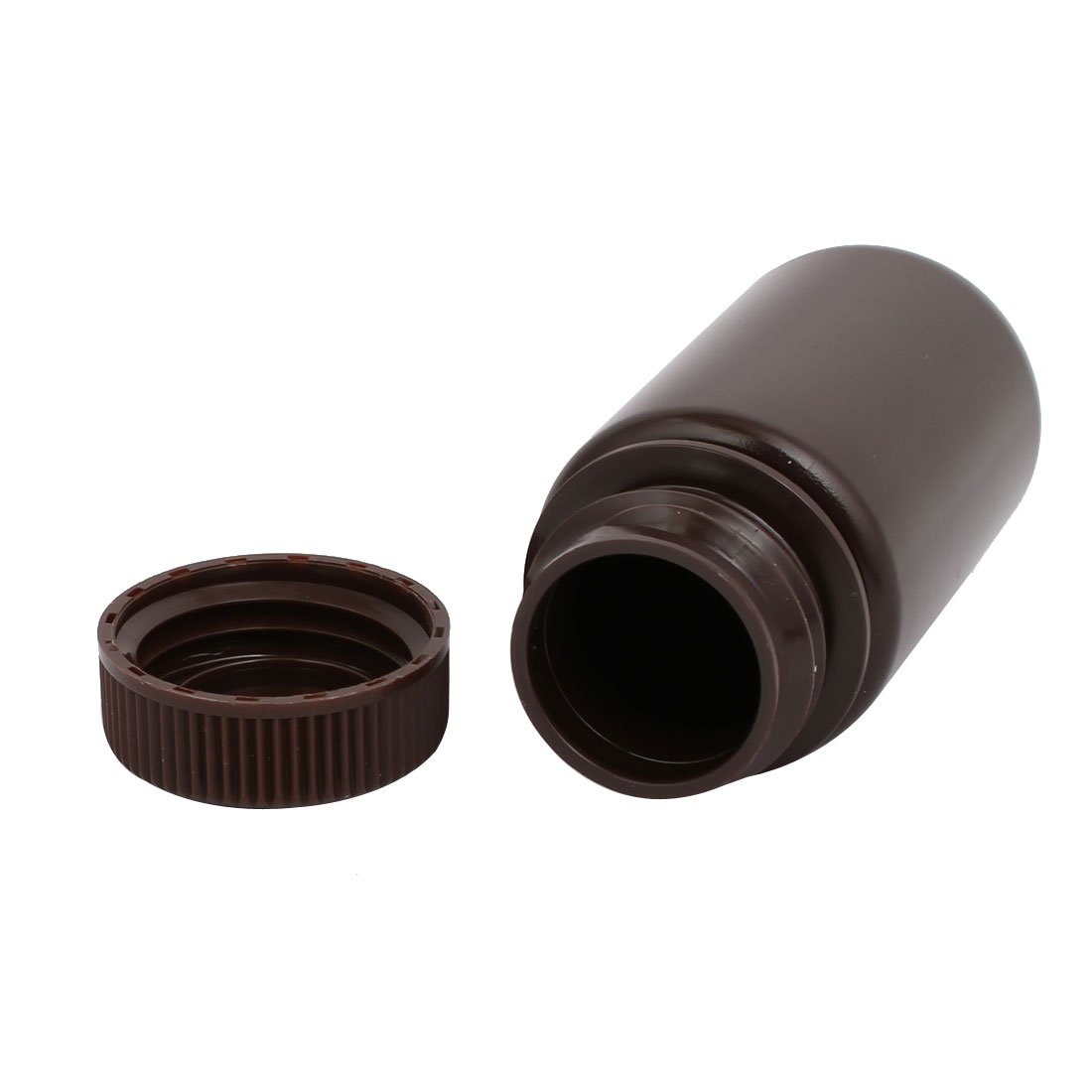 Aexit 100ml 27mm gauge Diameter HDPE Plastic Round Wide Mouth Laboratory Bottle Brown
