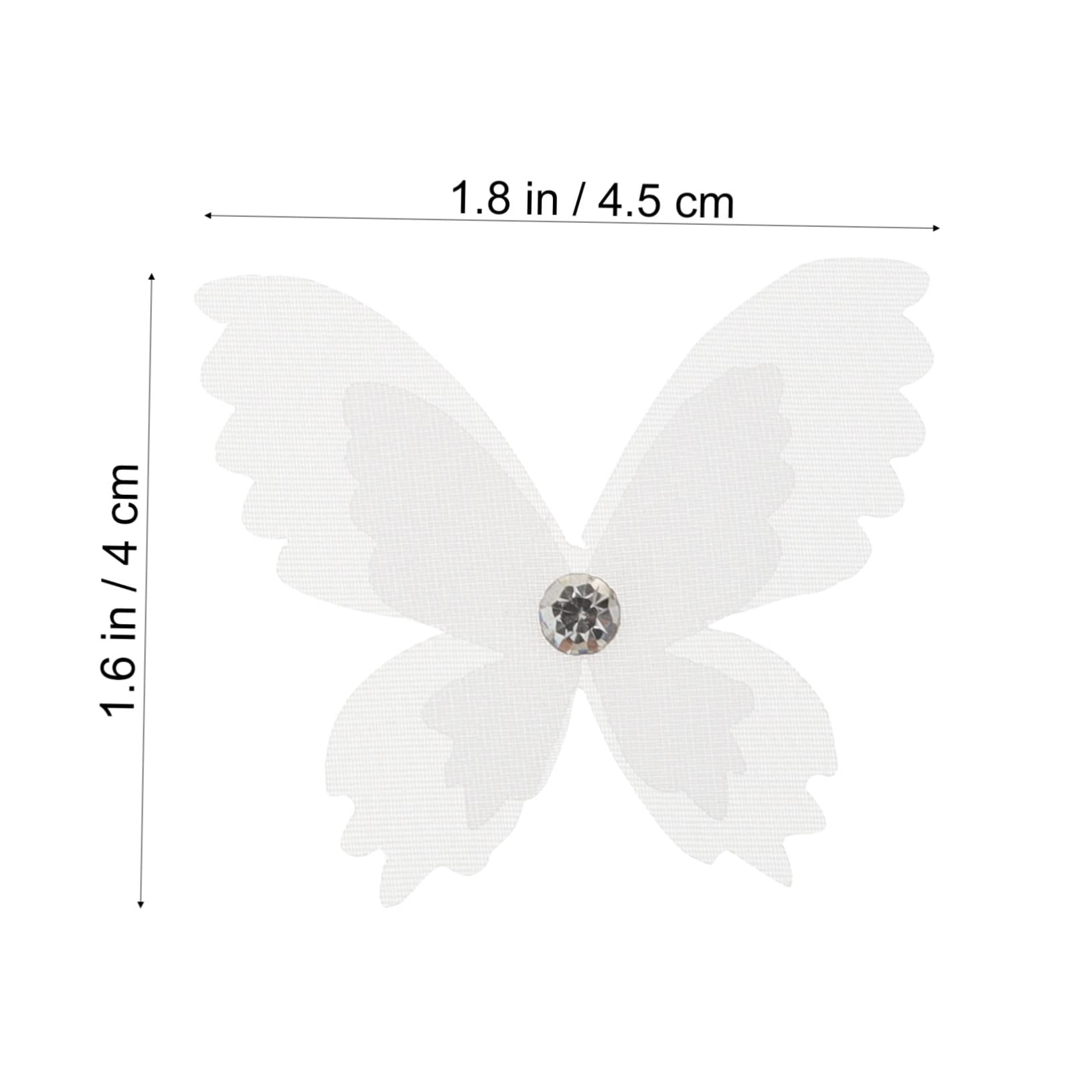60stücke Organza Schmetterling Applikationen Doppelter Effekt Patches Für Kleidung Diy Dekoration Hochzeits Und Bastelprojekte Mit Perlenverzierung Einfach Aufzunähen