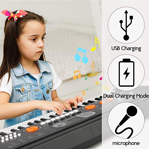 Elektronisch pianotoetsenbord, 61 toetsen met lcd-display en microfoon, multifunctioneel, draagbaar elektronisch… - Image 7