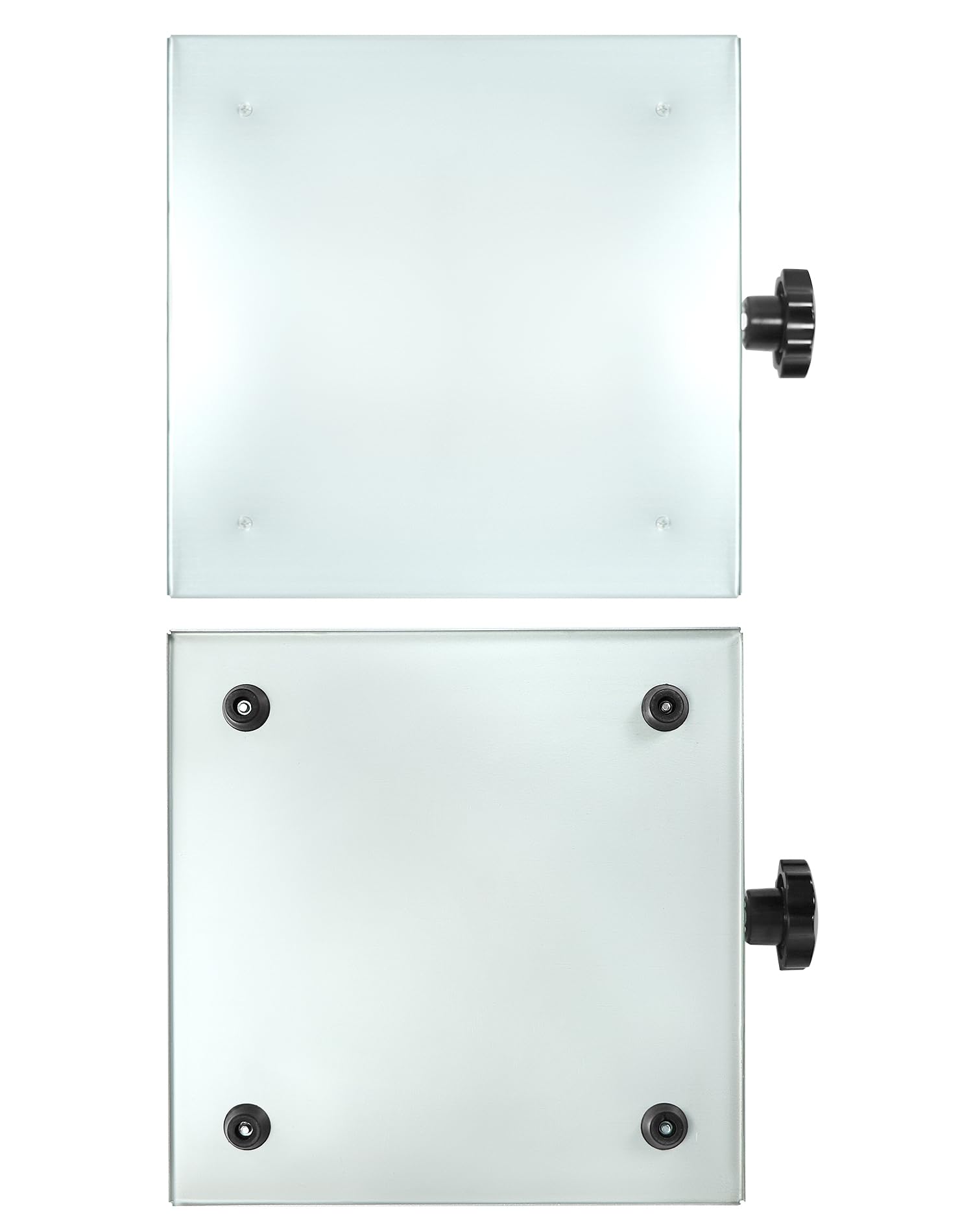 QWORK Gato de laboratorio de 12 x 12 pulgadas, soporte de tijera de acero inoxidable 304, plataforma de soporte de laboratorio de 18 pulgadas de altura, capacidad de carga de 55 libras
