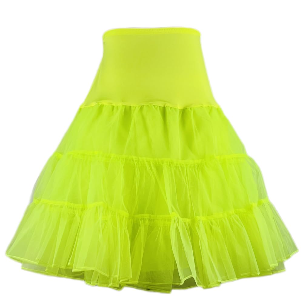 RULTA Women's 50s Vintage Petticoat 26" Crinoline Rockabilly Tutu Skirt Slip S-L…