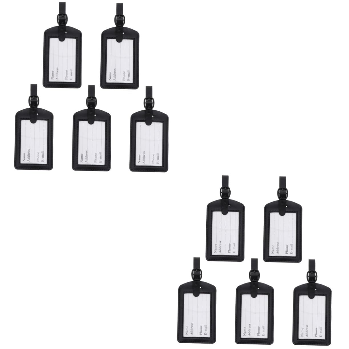 Ipetboom 2 Set Etichette Per Pu Targhette Per Valigia Regolabili Design Per Facile 5 Pezzi*2