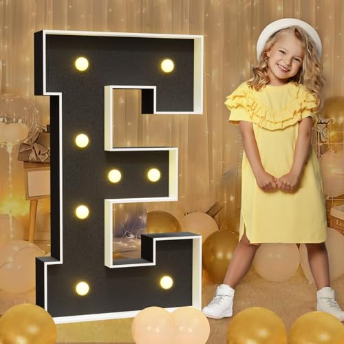 Lettres lumineuses noires 91 cm imprsv pour décoration de mariage et anniversaire