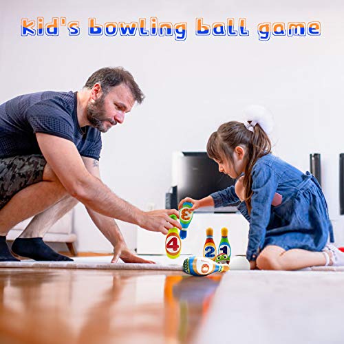 Kids Bowling Set Includes 10 Classical Foampins And 2 Balls, Suitable As Toy Gifts, Early Education, Indoor & Outdoor Games, Great For Toddler Preschoolers And School-Age Child, Boys & Girls #TOP1