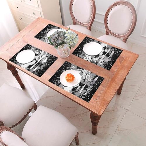 Sets de table en PVC durable lot de 6 protecteurs design bicolores - 5