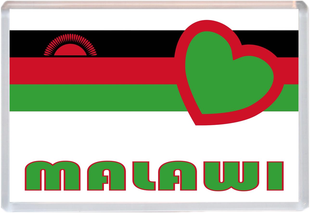 Baked Bean Store Multicolor Malawi - Love Towns Country Flag - Jumbo Fridge Magnet 96 X 67Mm