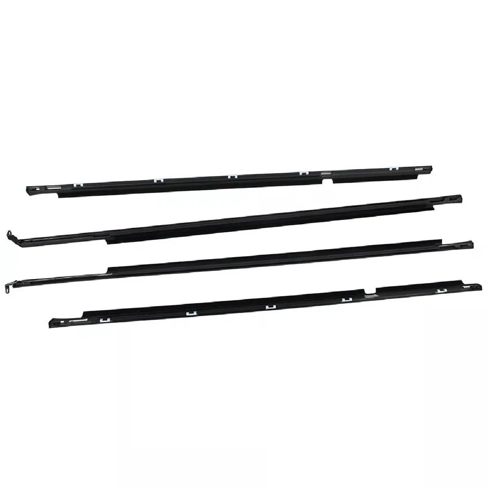 Trfbd Black 4Pcs Car Window Weatherstrip For Toyota For Corolla 1999-2002 Moulding Trim Rubber(Black)