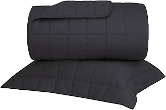 Buddemeyer Kit Colcha Solteiro Cetim 300 Fios Damask Stripes 100% Algodão Penteado Chumbo 2 peças