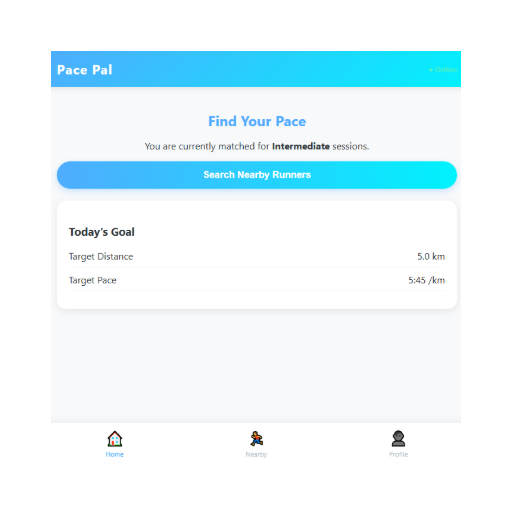 Connect with local runners at your fitness level for synchronized, real-time jogging sessions and social fitness tracking.
