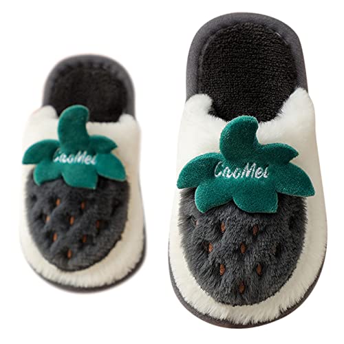 Slippers Toddler Size 4 Girl Cartoon Strawberry Pattern Bedroom Slippers For Kids Slippers for Girls Size 12