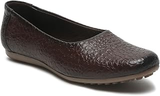 teakwood leathers Women's Solid Leather Ballet Flat Shoes | Anti-Skid with Patterned TPR Sole-picture-17