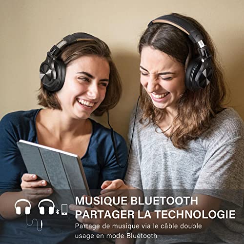 OneOdio Casque Bluetooth sans Fil BT5.2 avec 72 Heures A70, Réduction de Bruit CVC 8.0, 3 Câbles, Léger Confortable… - Les Beatles, Paul McCartney, John Lennon, RIngo Starr, George Harrison OneOdio Casque Bluetooth sans Fil BT5.2 avec 72 Heures A70, Réduction de Bruit CVC 8.0, 3 Câbles, Léger Confortable… – Image 4