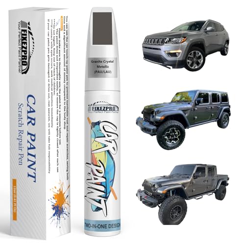 Image of Granite Crystal Metallic(PAU /LAU) Touch Up Paint for Jeep, Car Paint Scratch Repair Remover Pen Color Exact Match, Quick and Easy Fix Automotive Chips and Nicks Scuff