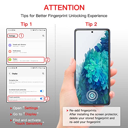 Image of JETech Screen Protector for Galaxy S20 FE, 2+2 Pack