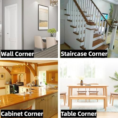Image of Gaahing Aluminum L Molding Corner Guards, Peel and Stick Trim for Wall Protection, Door Frame, Tile Edge (3Pcs x 4.26ft x 0.8in, Matte Black)